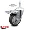 Service Caster 4 Inch Thermoplastic Rubber Swivel 3/8 Inch Stem Caster with Total Lock Brake SCC-TSTTL20S414-TPRB-381615 - alternate 2